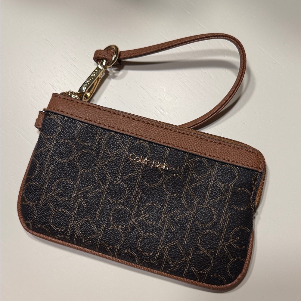 Calvin Klein Brown Wristlet